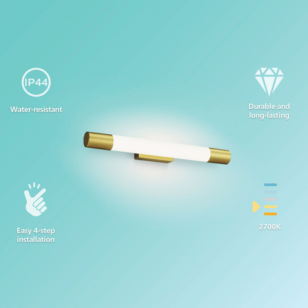 Lampa nad Lustro LED 5W 730lm 2700K 44cm IP44 Miedziany Rover Philips