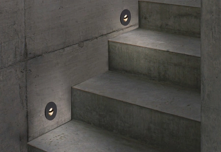 Oprawa Podtynkowa Schodowa LED 2W 50lm 3000K Ciepła Czarna Nowoczesna OIA 9102 Nowodvorski