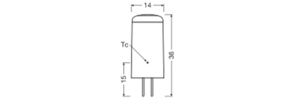Żarówka LED Kapsułka G4 2.2W = 28W 300lm 2700K Ciepła 12V 320° LED PIN Osram