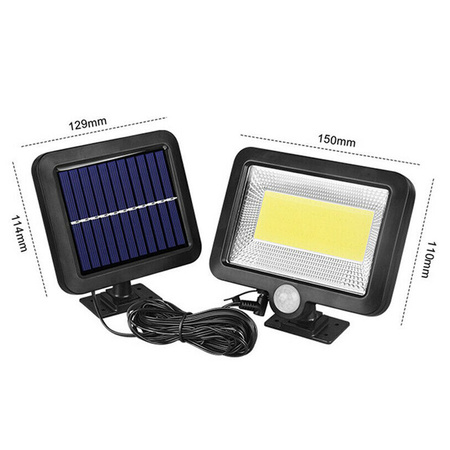 Naświetlacz Solarny LED 5W 5500-6000K Zimna IP54 Masterled Czujnik Ruchu