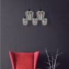 Lampa wisząca SANTIAGO 5xE27 Klosz Przydymione Szkło MLP6616 Metal + Szkło