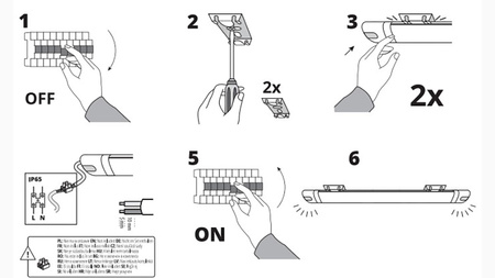 Lampa LED Oprawa Liniowa Hermetyczna 36W 3600lm IP65 120cm Neutralna 4000K
