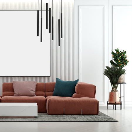 Lampa Wisząca Sufitowa MONZA Czarna 7xG9 max 8W LED Milagro