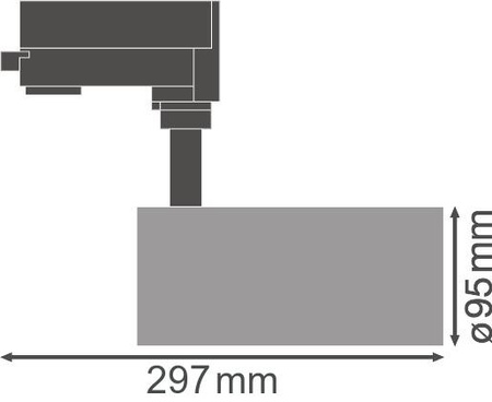 Oprawa LED Reflektor Szynowy 55W 4200lm 4000K Neutralna 3-Fazowy Regulowany Szary Tracklight Ledvance