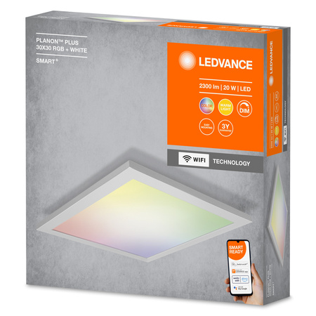 Panel LED Oprawa Sufitowa Inteligenetna 20W 1400lm RGBW Ściemnialny 30cm Biały SMART+ WiFi Ledvance