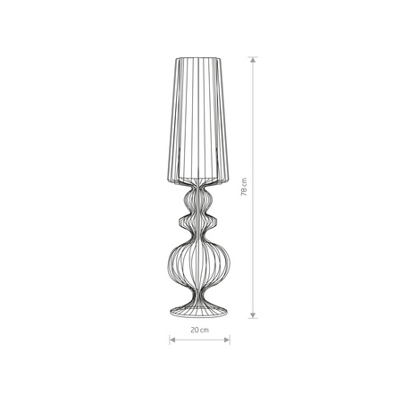 Lampa Stołowa Biurkowa Nocna E27 Czarna Nowoczesna AVEIRO L 5126 Nowodvorski