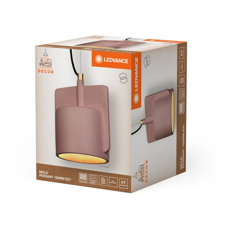 Lampa Sufitowa Wisząca Dekoracyjna E27 Zwis Różowy Decor Ledvance