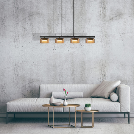 Lampa Sufitowa Wisząca Zwis 4x GX53 Ofelia Sanico Goldlux