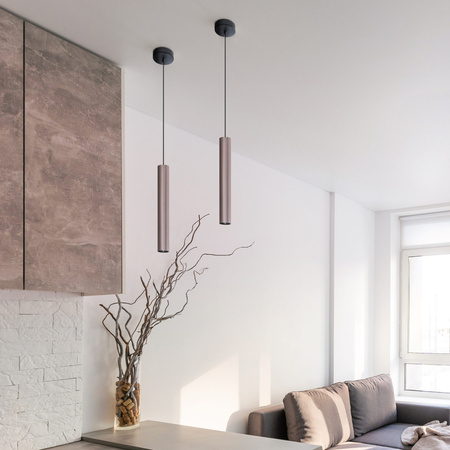 Lampa Sufitowa Wisząca Zwis GU10 Szara LUNGOMARE Sanico Goldlux