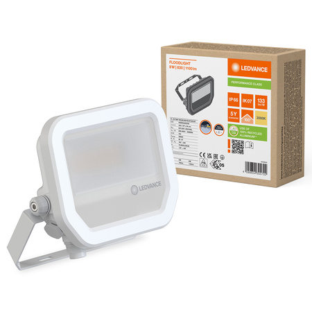 Naświetlacz LED Reflektor Zewnętrzny Lampa 10W 1100lm 3000K IP66 Biały Floodlight Ledvance