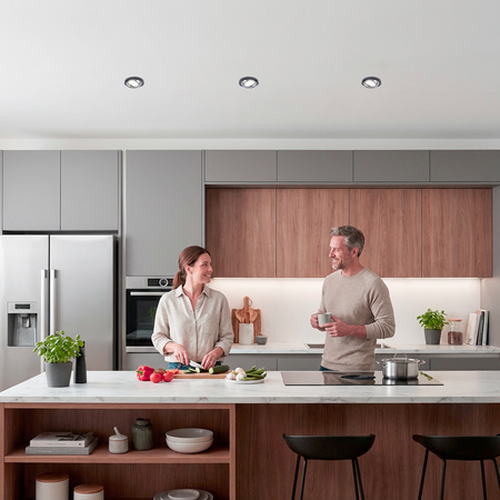 Oprawa Halogenowa Podtynkowa Lampa Sufitowa Szklana Okrągła Ruchoma GU10 ARIAN LUMILED