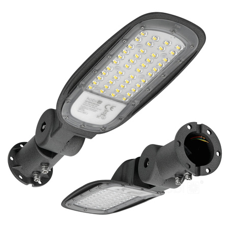 Lampa Uliczna LED Przemysłowa Oprawa Drogowa 40W 5600lm 4000K Neutralna IP66 IK08 Szara Vespa Kobi