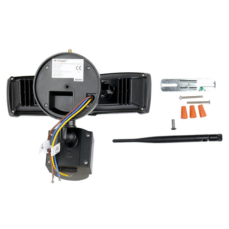 Naświetlacz LED 18W 600lm 6000K IP20 Czarny z czujnikiem ruchu i kamerą WiFi VT-4818B V-TAC
