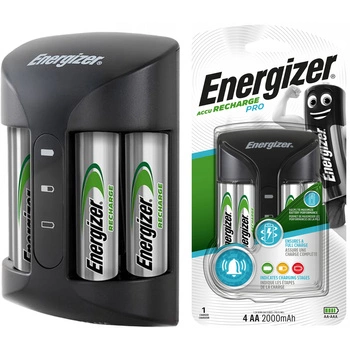 ŁADOWARKA ENERGIZER PRO + 4x Akumulatorki POWER PLUS AA 2000mAh