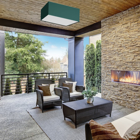 Plafon LED Lampa Sufitowa VERDE Zielona Kwadrat 3xE27 50cm Milagro