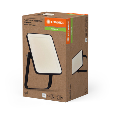 Naświetlacz LED Reflektor Zewnętrzny Lampa 10W 900lm 4000K IP65 Czarny Essentials Ledvance