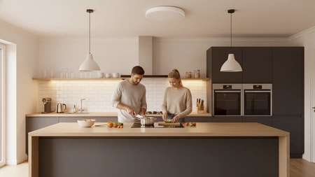 Plafon LED Lampa Sufitowa Natynkowa 2x E27 Biała Okrągła Ecolight