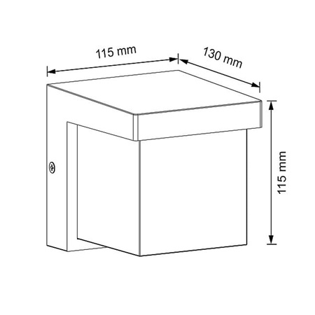 Kinkiet Zewnętrzny Oprawa Elewacyjna Lampa LED 4000K Kwadrat Czarna