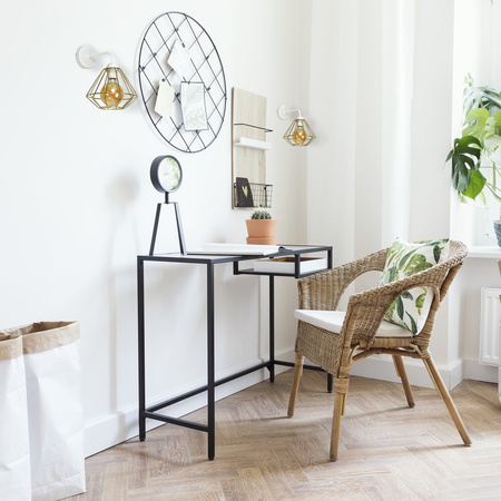 Lampa Ścienna Kinkiet LUPO Biała Złota 1xE27 Milagro