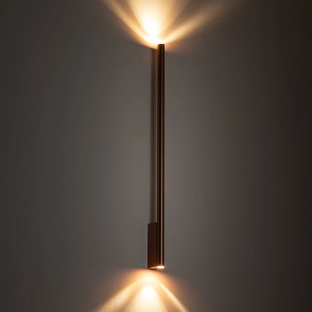 Kinkiet Ścienny Lampa Natynkowa 2x G9 Miedziana Nowoczesna LASER WALL XL 10831 Nowodvorski