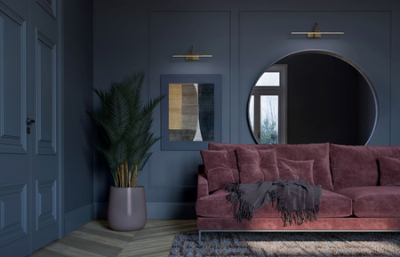 Kinkiet Ścienny Lampa nad Lustro Obrazowa LED 9W 600lm 3000K Ciepła Złota Klasyczna GIOTTO LED S 8168 Nowodvorski