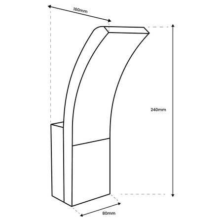 Lampa Elewacyjna LED Zewnętrzna Ścienna Czarna Kinkiet Ogrodowy 10W 4000K IP54 LOGIA LUMILED