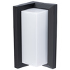 Kinkiet Ogrodowy Elewacyjny Lampa Ścienna E27 CETUS CZARNA Prostokątna