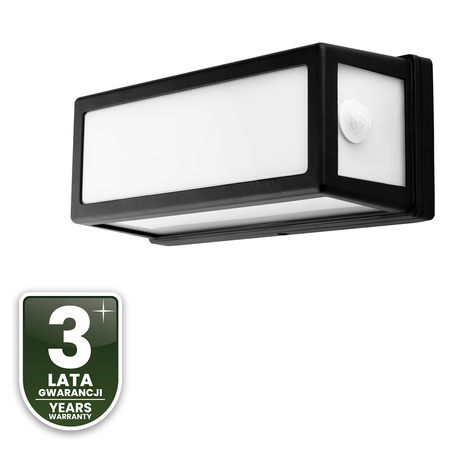 Lampa Ogrodowa Kinkiet Elewacyjny E27 Prostokątny Czujnik Ruchu DOMLO LUMILED