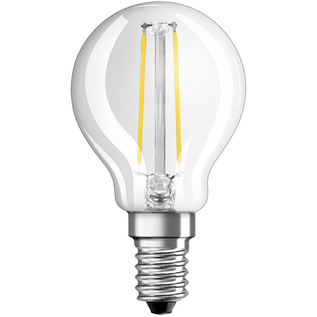 Żarówka LED E14 P45 2,8W = 25W 250lm 2700K Ciepła 320° Filament Ściemnialna OSRAM SUPER STAR