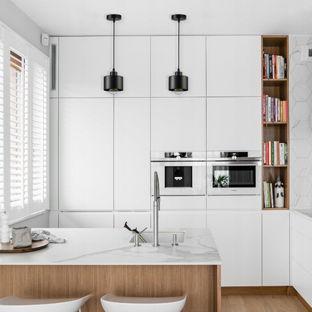 Lampa Sufitowa Oprawa Wisząca Zwis E27 Czarna Elza Masterled