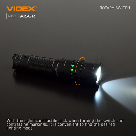 Latarka Ręczna Akumulatorowa LED 20W 1700lm 5 Trybów Pracy USB-C Wodoszczelna IP68 Videx