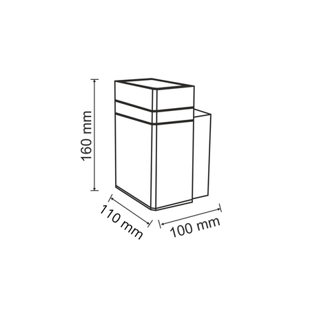 Kinkiet ogrodowy Gilbert IP44 Y217 1xGU10 GOLDLUX (Polux) czarny
