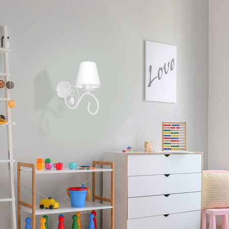 Lampa Ścienna Kinkiet SARA Biała 1xE14 Milagro