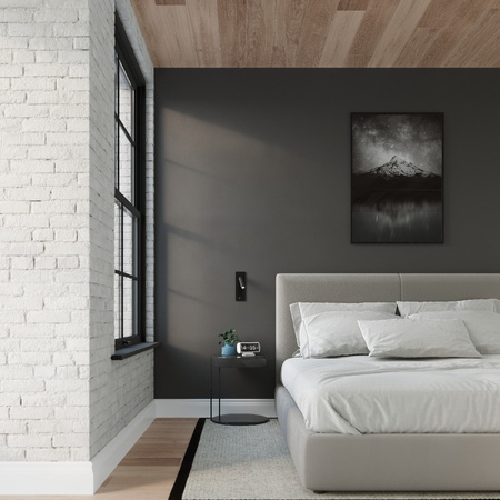 Lampa Ścienna Kinkiet G9 Tubularna Czarna Nowoczesna Enif Sollux