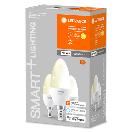 Żarówka LED E14 Świeczka 4.9W = 40W 470lm Ściemnialna SMART+ WiFi Candle Ledvance