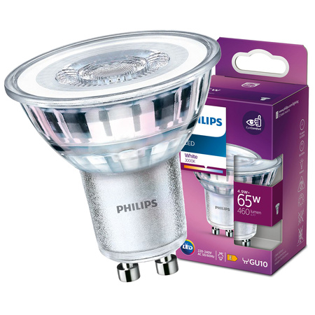 Żarówka LED GU10 4,9W = 65W 460lm 3000K Ciepła 36° reflektor punktowy PHILIPS