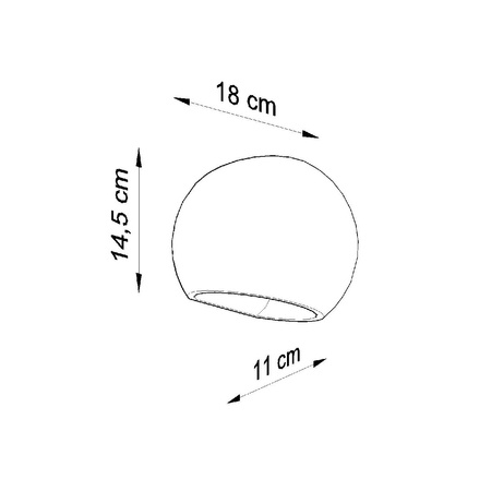 Lampa Ścienna Oprawa Natynkowa E27 Owalna Biała Nowoczesna Globe Sollux