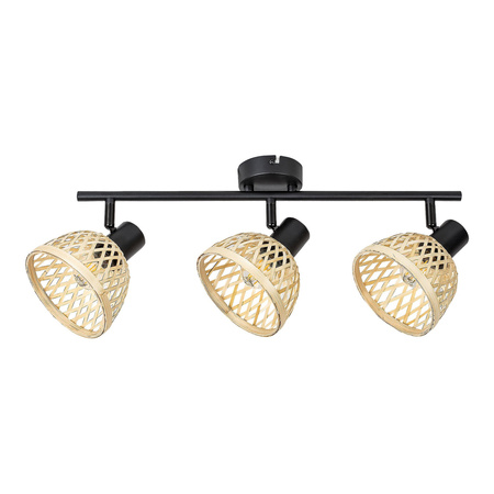 Lampa Sufitowa Punktowa Reflektor Spot E14 Czarny Industrialny Rattan Rabalux