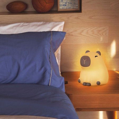 Lampka Dekoracyjna LED 1W 3000K RGBW Beżowy Ściemnialna Kapibara Sanico Goldlux