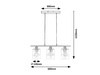 Lampa Wisząca Sufitowa 3x E27 Chrom Nowoczesny Miroslaw Rabalux