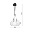 Lampa wisząca LIMA 3xE14 Klasyczna Kula Czarna MLP6523 Milagro Metal + Szkło