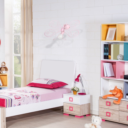 Lampa Ścienna Kinkiet MOTYL 2 Różowa 1xE27 Milagro