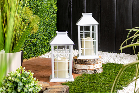 Lampa Solarna Ogrodowa LED Wisząca Latarenka Biała 27cm