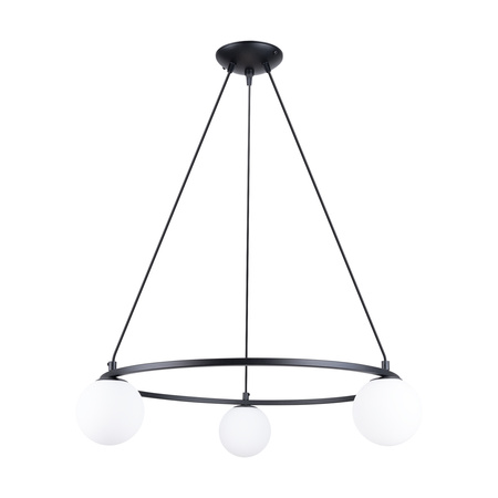 Lampa Sufitowa Wisząca Zwis 3x G9 Żyrandol Geometryczna Czarna Nowoczesna Yoli Sollux
