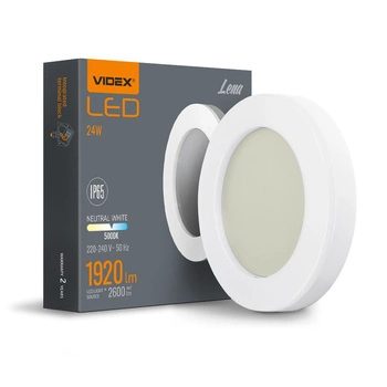 Lampa Zewnętrzna Plafon LED Oprawa 24W 2600lm 5000K Zimna Biała IP65 Videx