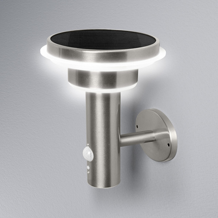 Lampa Ogrodowa Zewnętrzna Kinkiet Elewacyjny LED 6W 400lm 3000K IP44 Srebrny Z Czujnikiem Ruchu i Zmierzchu Endura Ledvance