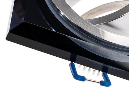 Zestaw Oprawa SZKLANA ARIAN halogenowa kwadrat ruchoma czarna + GU10 LED 6W 4000K