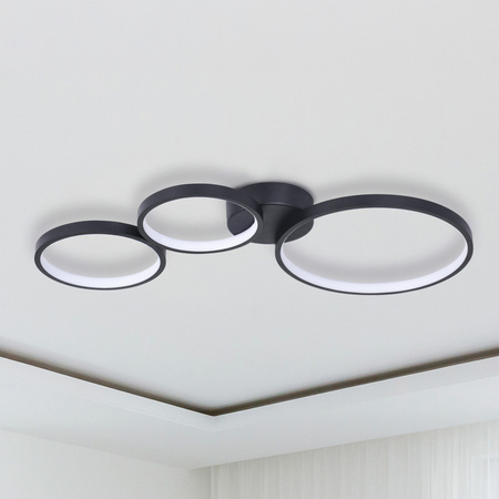 Lampa LED Sufitowa 33W 5200lm 4000K Neutralna Czarna Flamenco Sanico Goldlux