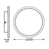 Plafon LED Lampa Łazienkowa Oprawa Sufitowa 18W IP44 CCT 3000K-4000K Chrom LEDVANCE