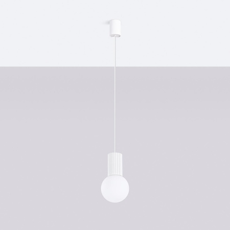 Lampa Sufitowa Wisząca Zwis G9 Okrągła Biała Nowoczesna Matowa Halo Sollux